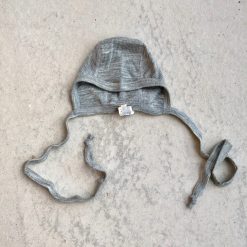 Babymössa ullsilke Grå GOTS-certifierad, Engel