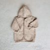 Luvjacka ullfleece – 100% ekologisk merinoull Sand, Engel